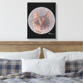 Fractal Vrouw Feline door Rofey Canvas Afdruk (Insitu (Slaapkamer))