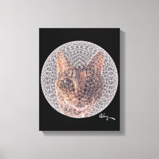 Fractal Vrouw Feline door Rofey Canvas Afdruk