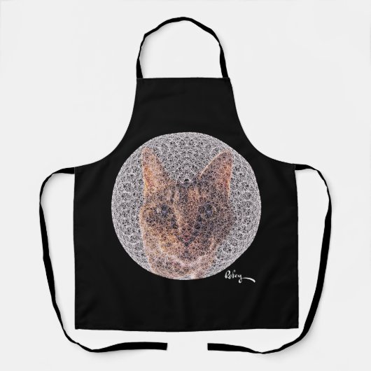 Fractal Vrouw Feline door Rofey Schort (Voorkant)