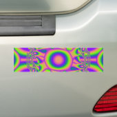 Fractal Warp Paars Green Psychedelic Bumpersticker (Op auto)