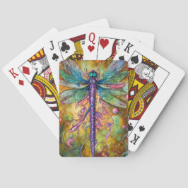 Fractal Waterverf Dragonfly Pokerkaarten