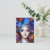 Fractal Waterverf vlinder digitaal schilderen Contactkaartje (Staand voorkant)