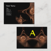 FRACTAL WAVES zwart, lichtbruin Visitekaartje (Voorkant / Achterkant)