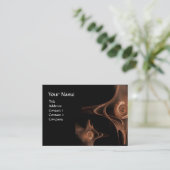 FRACTAL WAVES zwart, lichtbruin Visitekaartje (Staand voorkant)