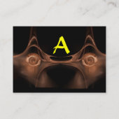 FRACTAL WAVES zwart, lichtbruin Visitekaartje (Achterkant)