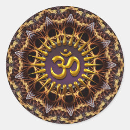 Fractal Weave Golden (Aum) Symbool Sticker