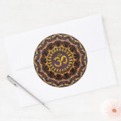 Fractal Weave Golden (Aum) Symbool Sticker (Envelop)
