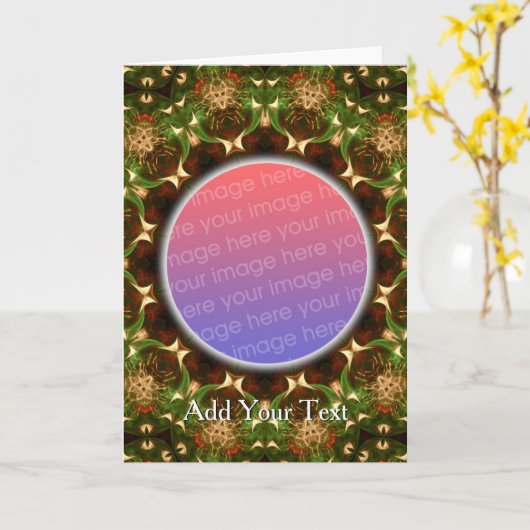 Fractal Wenskaart Kaart (Gele Bloem)