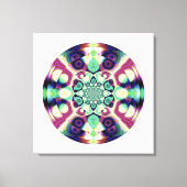 Fractal Wereldbol Artwork Canvas Afdruk (Voorkant)