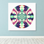 Fractal Wereldbol Artwork Canvas Afdruk (Insitu (Houten vloer))