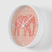 Fractal wervelolifant - koraal sinaasappel en wit (Hoek)