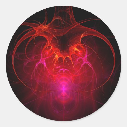 Fractal - Wetenschap - Het neurale netwerk Ronde Sticker (Voorkant)