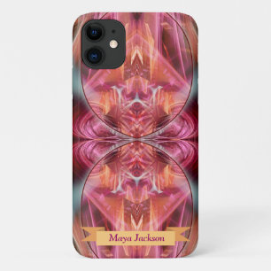 Fractal Whispers w/ Aangepaste naam Case-Mate iPhone Case