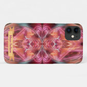 Fractal Whispers w/ Aangepaste naam Case-Mate iPhone Case (Achterkant (horizontaal))