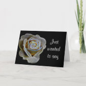 Fractal White Rose Bedankkaart (Voorkant)