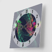 Fractal - Winged dragon Vierkante Klok (Hoek)