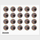 Fractal Wink Ronde Sticker (Vel)