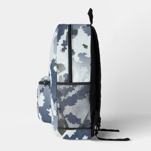 Fractal Winter Camouflage Bedrukte Rugzak (Rechts)