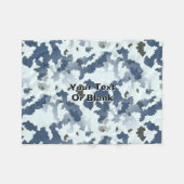 Fractal Winter Camouflage Fleece Deken (Voorkant (Horizontaal))