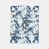 Fractal Winter Camouflage Fleece Deken (Voorkant)