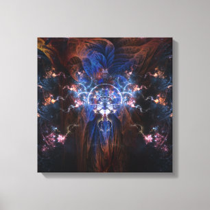 Fractal Wizard op gewikkeld canvas 16x16