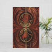 Fractal Wood Briefpapier (Staand voorkant)