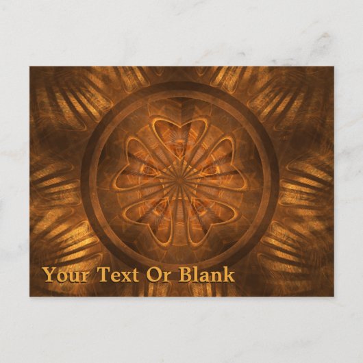 Fractal Wood Carving Briefkaart (Voorkant)