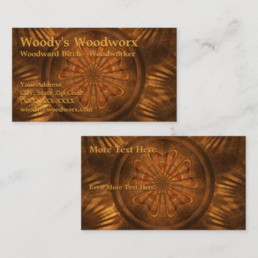 Fractal Woodarbeider Visitekaartje (Voorkant / Achterkant)