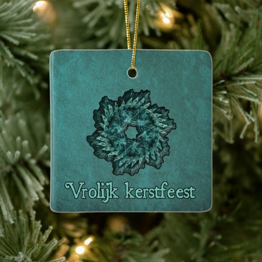 Fractal Wreath - Vrolijk fraster Keramisch Ornament (Boom)
