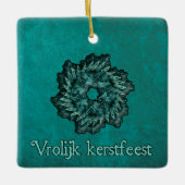 Fractal Wreath - Vrolijk fraster Keramisch Ornament (Voorkant)