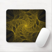 Fractal Yellow Spiral Mousepad Muismat (Met muis)
