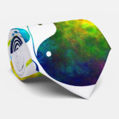 Fractal Yin Yang: Blauw Stropdas (Opgerold)