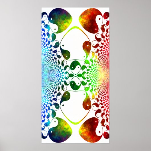 Fractal Yin Yang Mirror Poster (Voorkant)