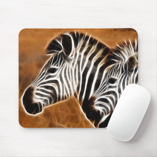  Fractal Zebra Mousepad Muismat (Met muis)