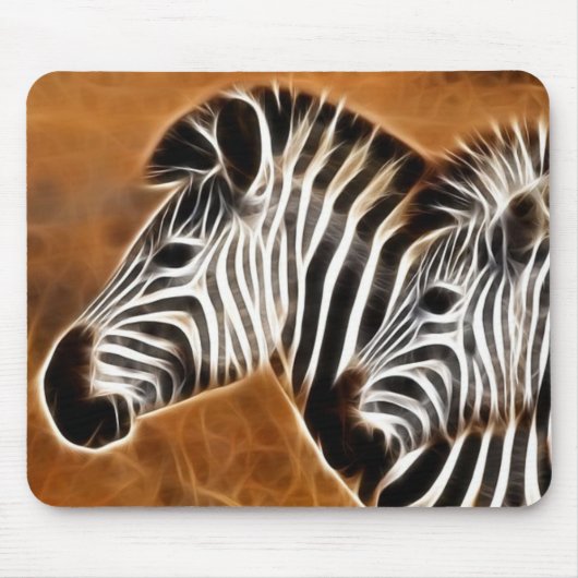 Fractal Zebra Mousepad Muismat (Voorkant)
