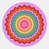 Fractal zigzag-caleidoscoop Sticker (Voorkant)