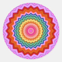 Fractal zigzag-caleidoscoop Sticker
