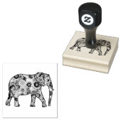 Fractal zwenkbrauwolifant rubberstempel (Gestempeld)