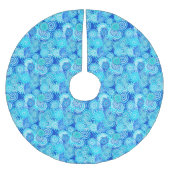 Fractal zwenkpatroon, kobaltblauw kerstboom rok (Voorkant)