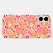 Fractal zwenkpatroon, koraal, perzik Case-Mate iPhone case (Achterkant (horizontaal))