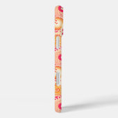 Fractal zwenkpatroon, koraal, perzik Case-Mate iPhone case (Achterkant / Rechts)