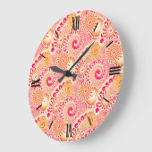 Fractal zwenkpatroon, koraal, perzik grote klok (Hoek)