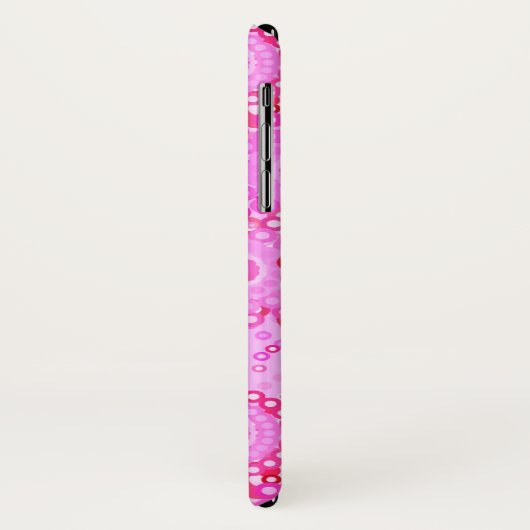 Fractal zwenkpatroon, roze en fuchsie Case-Mate iPhone case (Achterkant/links)