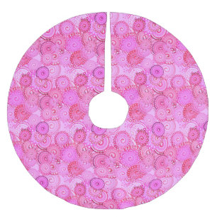 Fractal zwenkpatroon, roze en fuchsie kerstboom rok