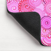 Fractal zwenkpatroon, roze en fuchsie muismat (Hoek)