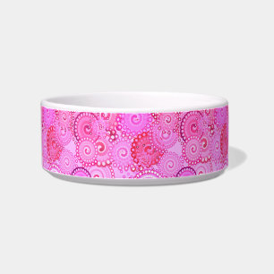 Fractal zwenkpatroon, roze en fuchsie voerbakje
