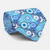 Fractal zwenkpatroon, schaduwen van blauw stropdas (Opgerold)