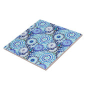 Fractal zwenkpatroon, schaduwen van blauw tegeltje (Zijkant)