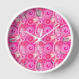 Fractal zwenkpatroon, schaduwen van fuchsia roze