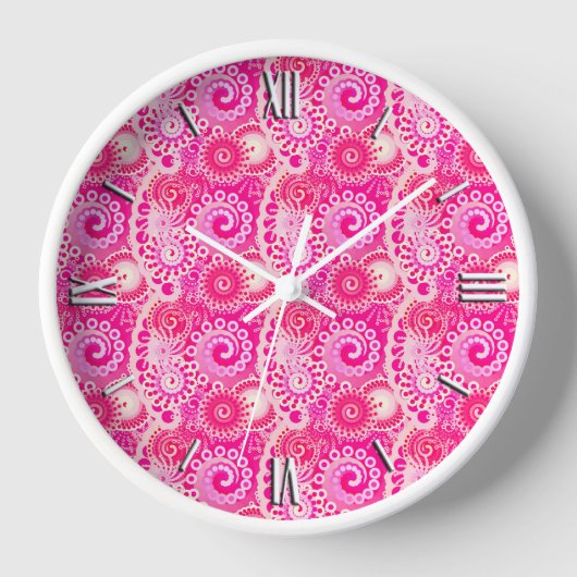 Fractal zwenkpatroon, schaduwen van fuchsia roze (Voorkant)